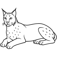 illustration of a cat with vector art silhouette