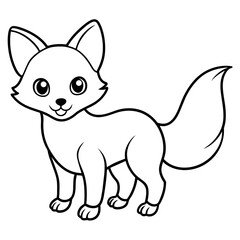 illustration of a cat with vector art silhouette 