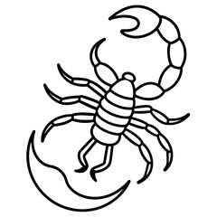 scorpion silhouette isolated on white