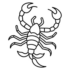 scorpion silhouette isolated on white