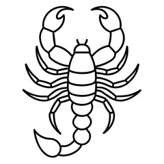 scorpion silhouette isolated on white
