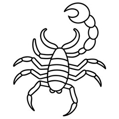 scorpion silhouette isolated on white