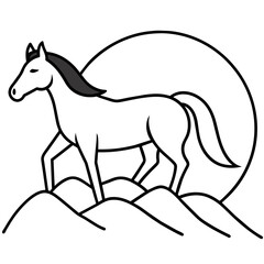 horse silhouette vector