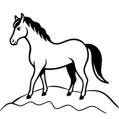 horse silhouette vector