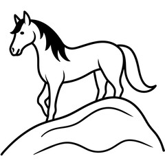 horse silhouette vector