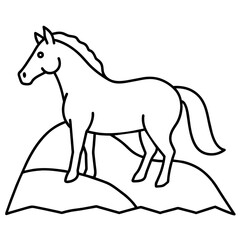 horse silhouette vector