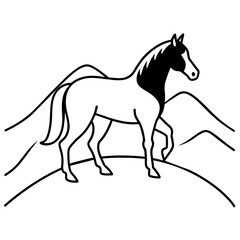 horse silhouette vector