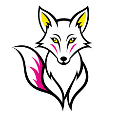 Fox illustration with vector art