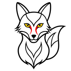 Fox illustration with vector art