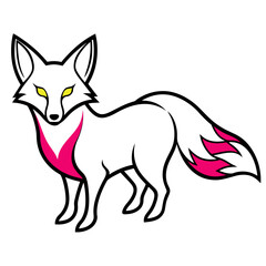 Fox illustration with vector art