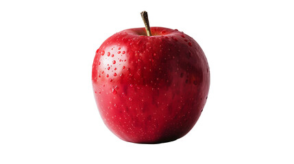 Shiny Red Apple, Gleaming Under the Light, Ready for A Healthy Snack