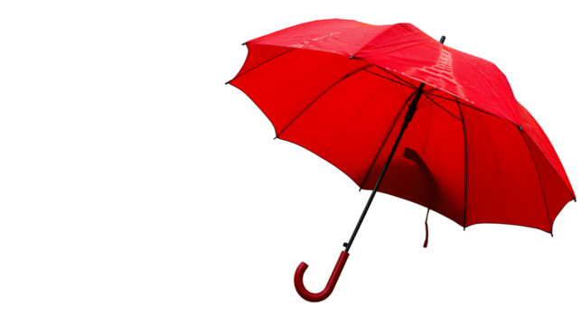 Vibrant Red Umbrella, With A Sturdy Handle and Water-Resistant Fabric, Ready to Shield You from The Rain in Style