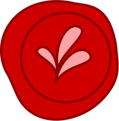 wax stamp seal plant red