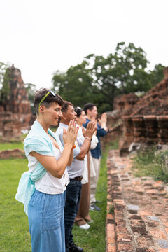 People praying together.