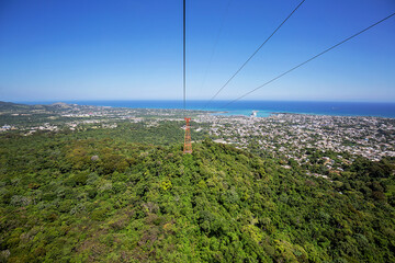 Teleferico in Puerto Plata, Dominican Republic, offers the visitor a panoramic view of the city...