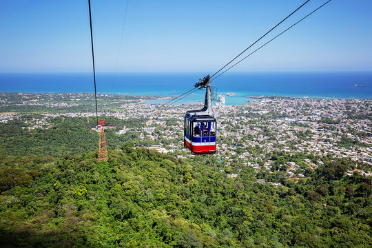 Teleferico in Puerto Plata, Dominican Republic, offers the visitor a panoramic view of the city descending from the hill (779 m above sea level).