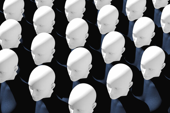 A group of robots with Artificial Intelligence