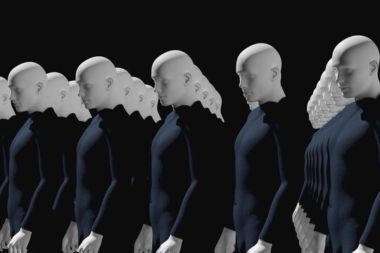 A group of robots with Artificial Intelligence