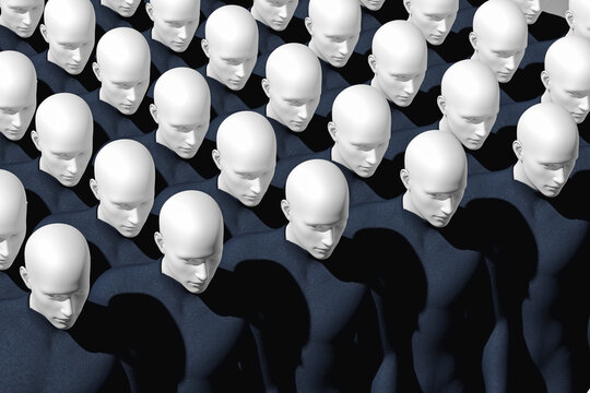 A group of robots with Artificial Intelligence