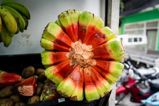 A beautiful tropical fruit for sale on the street in Mal&eacute;, Maldives