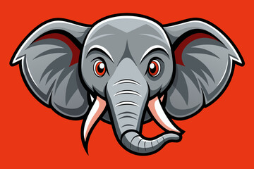 elephant-face-logo vector-illustration-