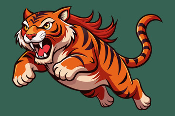 jumping-angry-tiger-vector-illustration