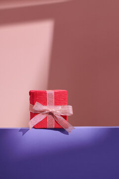 Beautiful gifts with bows under sunlight