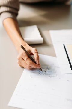 Woman taking notes