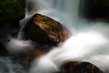 茨城県の花園渓谷の川の流れ