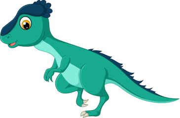 Cartoon wannanosaurus on white background