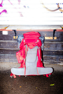 Rucksack taken with flash