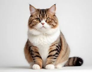 Obraz premium obess overweight pet cat, pet care, pet health and wellness