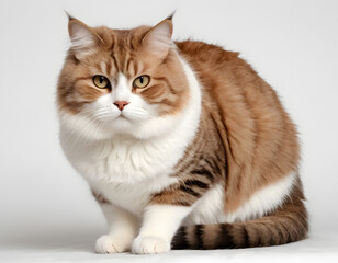 Obraz premium obess overweight pet cat, pet care, pet health and wellness