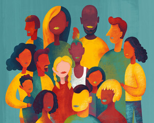 Concept of human diversity background