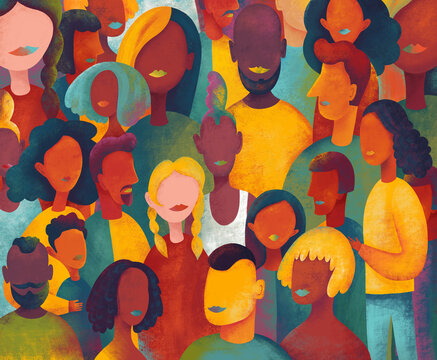 Concept of human diversity background