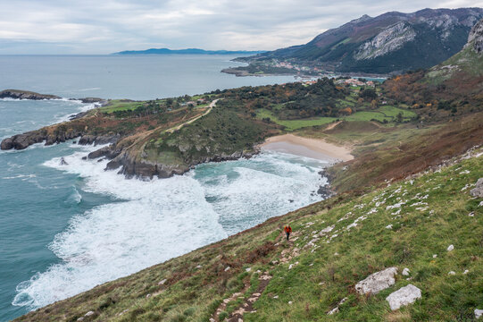 hiking on a scenic trail of way of st. james
