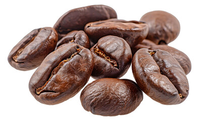 A pile of coffee beans, cut out - stock png.