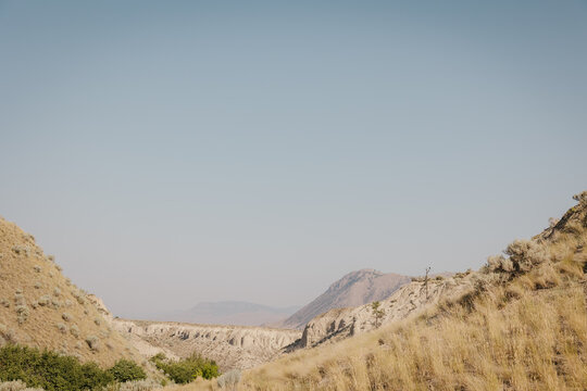 Nature landscape in desert bluff.