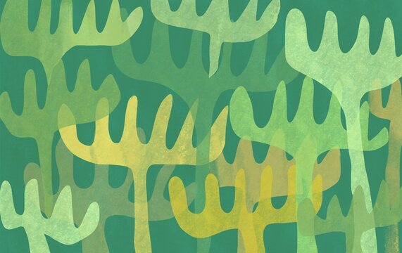 simple botany pastel  abstract design