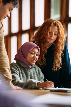 Students working together