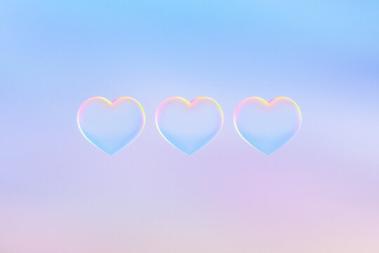 An Abstract Minimal Background- render of transparent bubbles floating