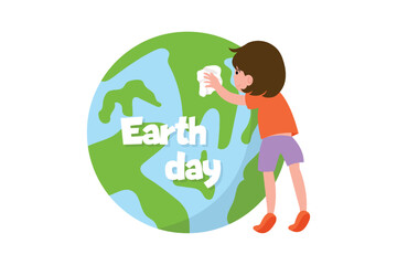 Earth Day Flat Design Illustration