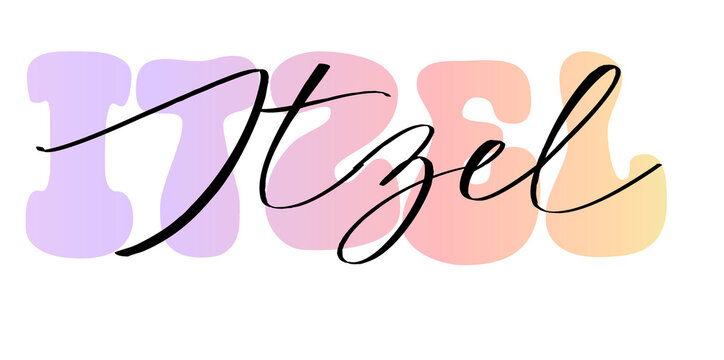 Itzel Planner Name, Sticker, label, nametag & identify