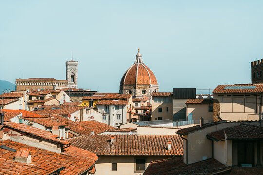 Dome of the santa maria del fiore from terrace in Florence