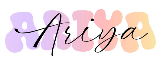 Ariya Planner Name, Sticker, label, nametag & identify