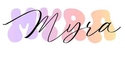 Myra Planner Name, Sticker, label, nametag & identify