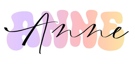 Anne Planner Name, Sticker, label, nametag & identify