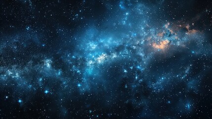 Stars and galaxy in outer space, sky, universe, black starry background, and starfield.