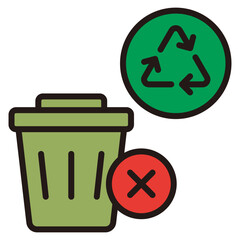 Zero Waste Lifestyle  Icon Element For Design