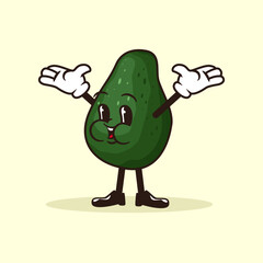 cute retro vintage fruits vector illustration